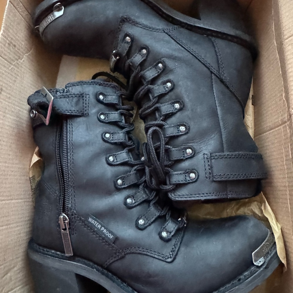 Harley-Davidson Black Waterproof Ankle Booties